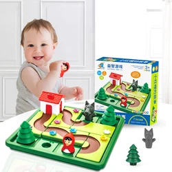 Little red riding hood inteligente esconder e procurar jogos de tabuleiro com solução habilidade construção de quebra cabeça lógica jogo de treinamento iq brinquedo crianças presente