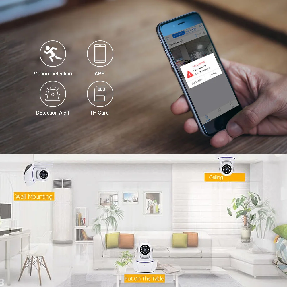 Беспроводная Wi Fi IP камера 1080P домашний монитор безопасности умная сетевая