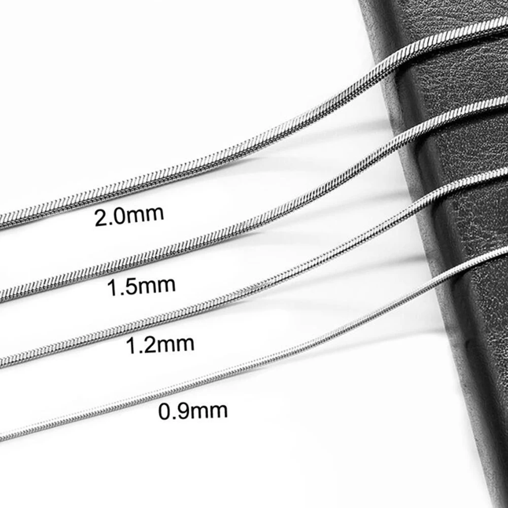 1 Stück quadratische Schlangenkette, Breite 0,9/1,2/1,5/2,0 mm, Edelstahlkette, Halskette, 18'' 20'' 22'', Gliederkette, Schmuckherstellung, Schmuck