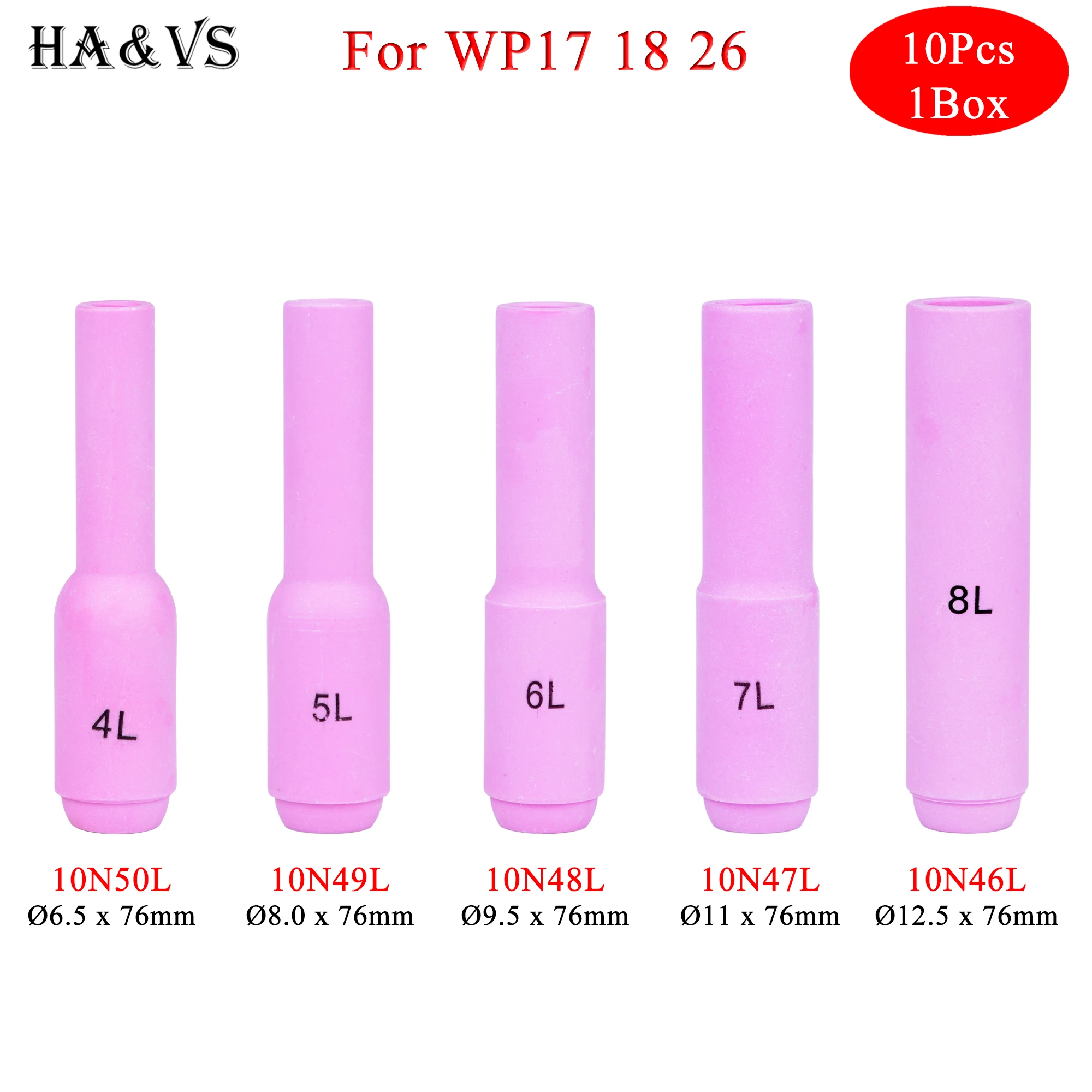 10Pcs Per Box 76mm 10N46L 10N47L 10N48L 10N49L 10N50L Alumina