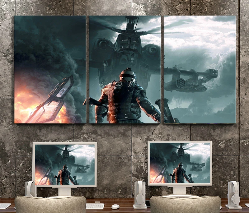 Warface Game Poster Paintings HD Wall Picture Military Soldier and Aircraft Games Art Decor Home | Дом и сад