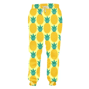 

UJWI Man New 3D Printed Yellow Pineapple Streetwear Oversized 5Xl Horrible Costume Men's Winter Casual Sweatpants