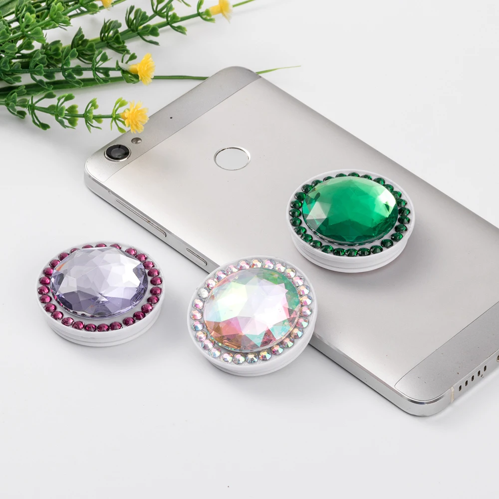 

Multi-function Mobile Phone Holder Airbag Bracket Mobile Phone Bracket Large Diamond Telescopic Rotating Creative Gift For Girl
