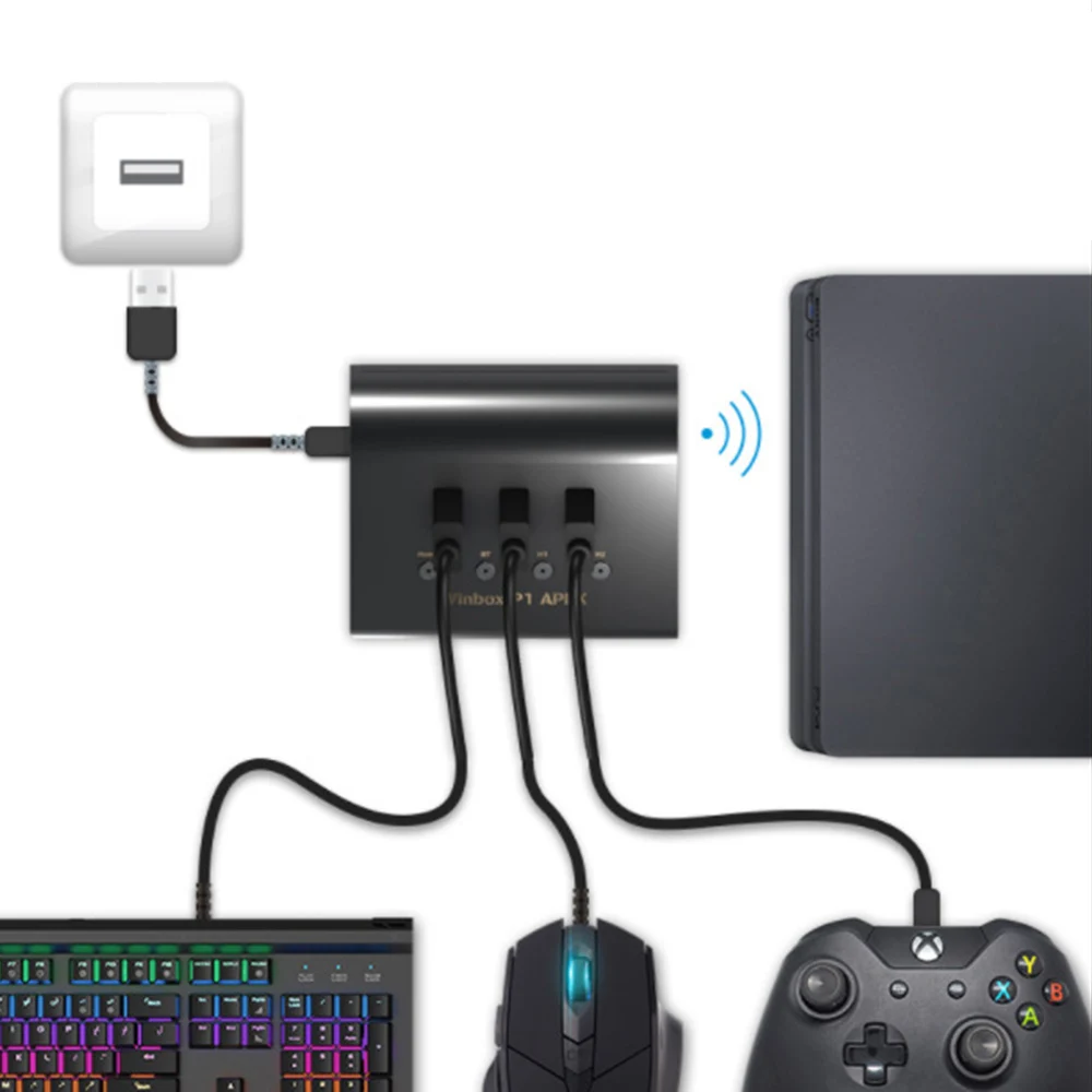 Winbox P1 Pro PS4 клавиатура и мышь конвертер для xbox X1 PS4 переключатель игровой консоли PS4 адаптер Встроенная гарнитура