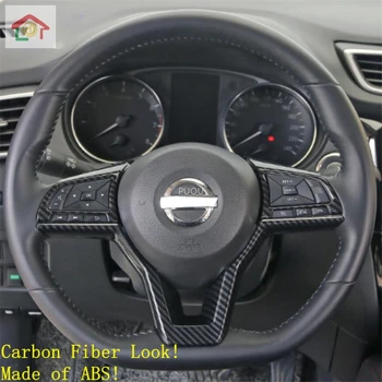 

Steering Wheel Button Frame Cover Trim Fit For Nissan Rogue T32 / X-Trail 2017 - 2020 Carbon Fiber ABS Auto Accessories