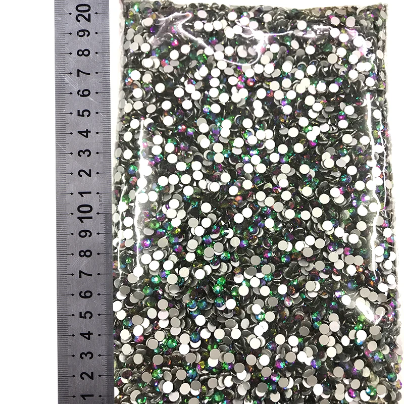 77 Green Volcano Oleeya Glass Crystal Nail non hot fix rhinestones (12)