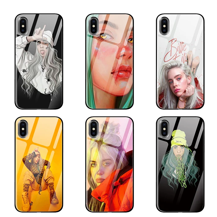 Billie Eilish роскошный чехол из закаленного стекла для iPhone 5 5S 6 6s 7 8 Plus X XS XR 11 Pro Max