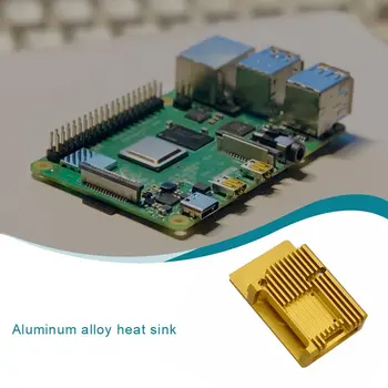 

For Raspberry Pi 4 Model B CNC Aluminum Alloy Case Metal Armor Shell with Heat Sinks for Raspberry Pi 4B-NO Fans