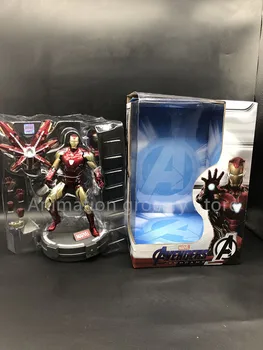 

18cm New Movie Avengers Endgame IRON MAN MK85 Base Illuminated And Rechargeable Action Figure PVC Movable Collection Of Toy Gift