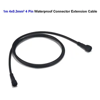 

4 Pin Waterproof Connector Extension Cable 0.3mm2 4 Core Copper Power Electric Wires For RGB LED Strip Underground Light Modules