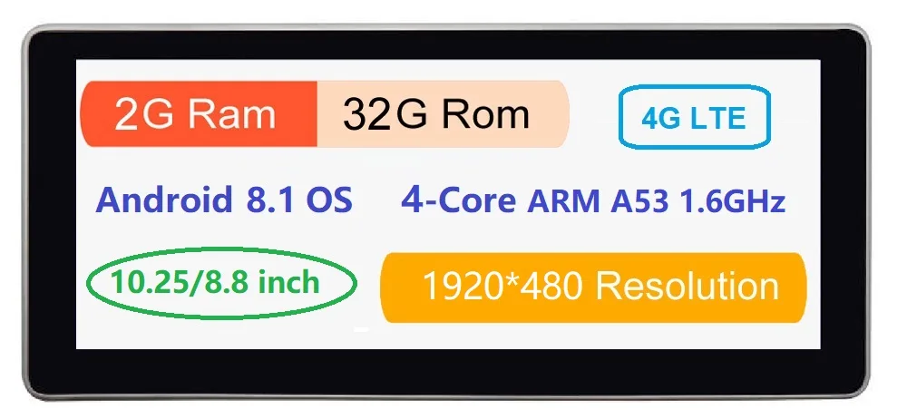 10,25 ''1920*720 Resolutio Android Сенсорный экран для BMW серии 5 GT 2013- мультимедийный плеер стерео дисплей gps навигация - Цвет: 2G RAM 32G ROM