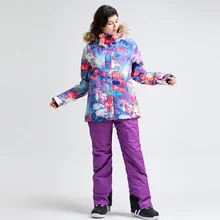 GSOU SNOW горнолыжный костюм женский сноуборд костюм зимний женский горнолыжные костюмы лыжный костюм женский,костюм зимний женский куртка и штаны,спортивный костюм женский,костюм спортивный женский