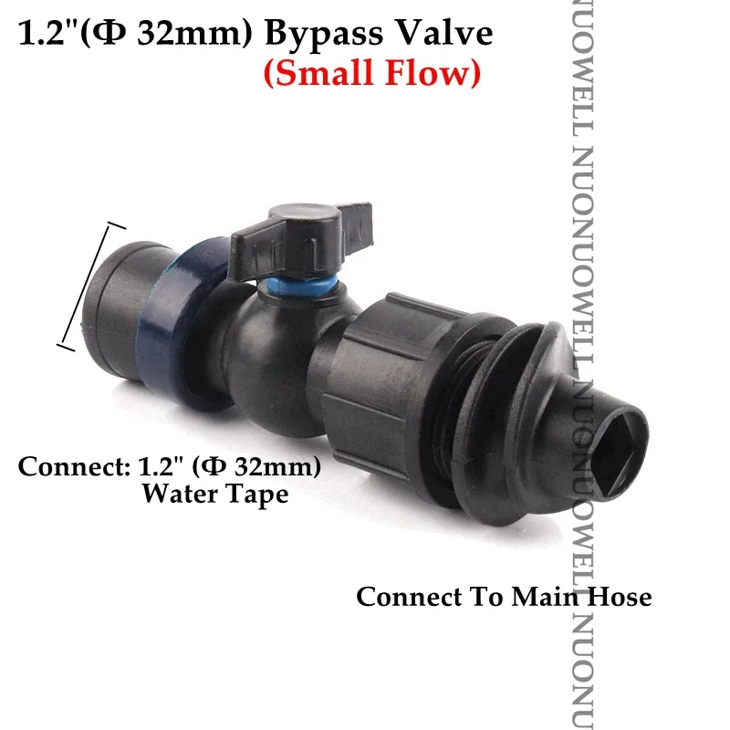 Small Flow Bypass 1," Φ32 мм орошение тонкий мягкий спрей лента соединитель для шланга трубы клапан капельного шланга трубы соединения Полив наборы мягкие трубы фитинги - Цвет: Small Flow Bypass