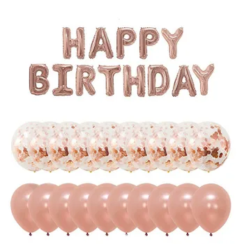 

YEZI 20pcs Rose Gold Balloons Birthday deco Party Wedding Decoration Wedding Anniversary globals