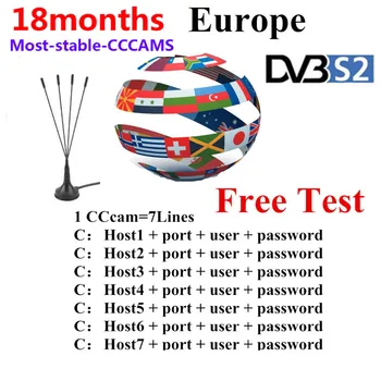 

CCCam OSCAM 1 Year 6 clines 7 clines for Europe DVB-S2 Satellite receiver X800 V8 NOVA stable in Spain Poland Germany