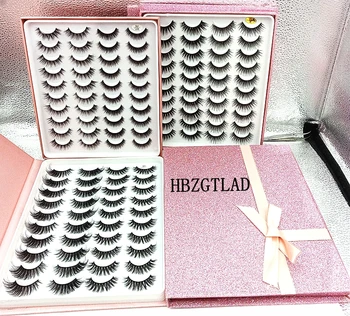 

Flash high-grade packaging 1/20 pairs 100% Real Mink Eyelashes 3D Natural Mink Lashes Soft Eyelash Extension Makeup Kit Cilios