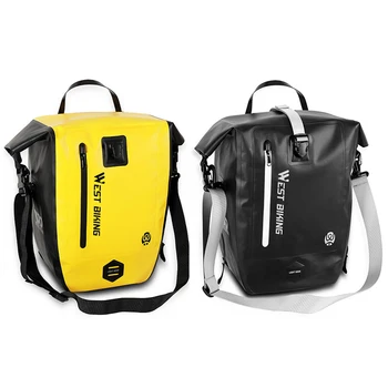 

WEST BIKING 25L Waterproof Bicycle Carrier Bags MTB Mountain Bike Rear Tail Seat Rack Trunk Luggage Pannier Cycling Equipment