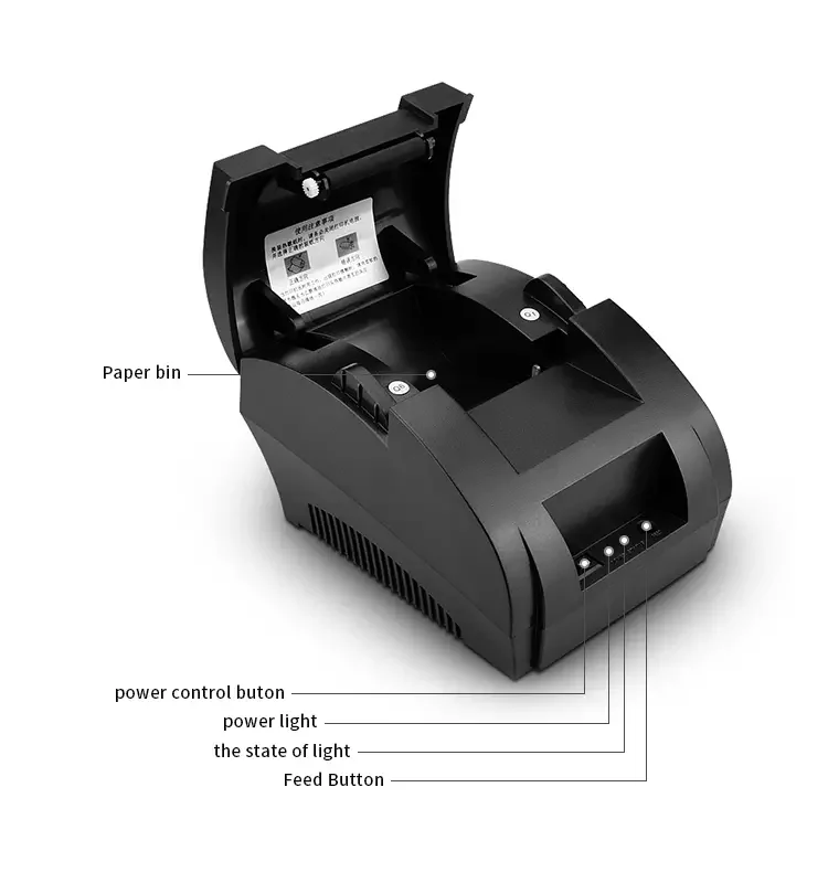 mini portable photo printer Pos  58mm Thermal Receipt Ticket Printer with Bluetooth USB Port For Mobile Phone Windows Supoort Cash Drawer sprocket mini printer