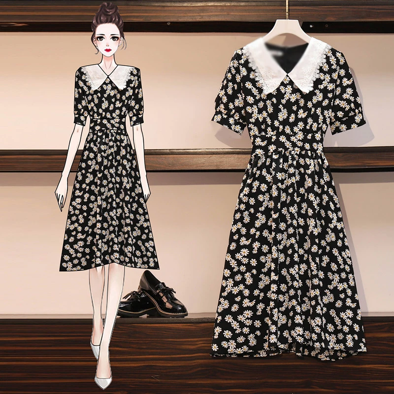 fit and flare dress knee length floral