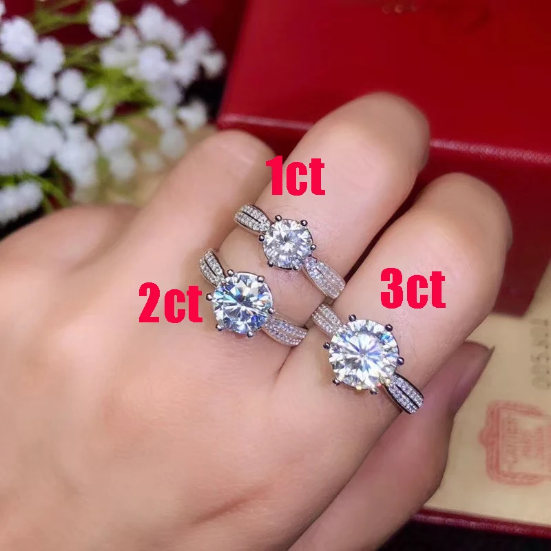 Ювелирные изделия CoLife Moissanite обручальное кольцо 1ct 2ct 3ct D Цвет VVS1 ранг Mossanite