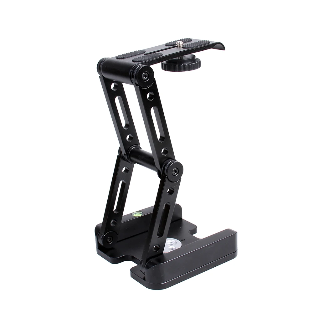 Z-shaped Tripod Head Portable Aluminum Alloy Tripod Ballhead Flexible Foldable Tilt Head for Canon Nikon Sony DSLR ILDC Cameras