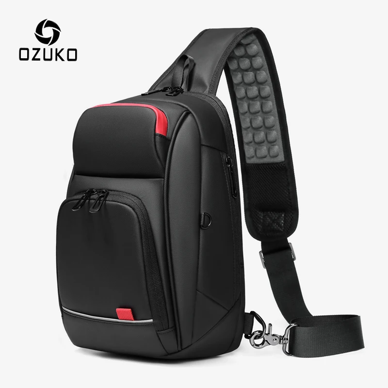 Мужская сумка мессенджер OZUKO, водонепроницаемая сумка через плечо с usb зарядкой, 9,7 дюйма|Сумки-кроссбоди| | АлиЭкспресс