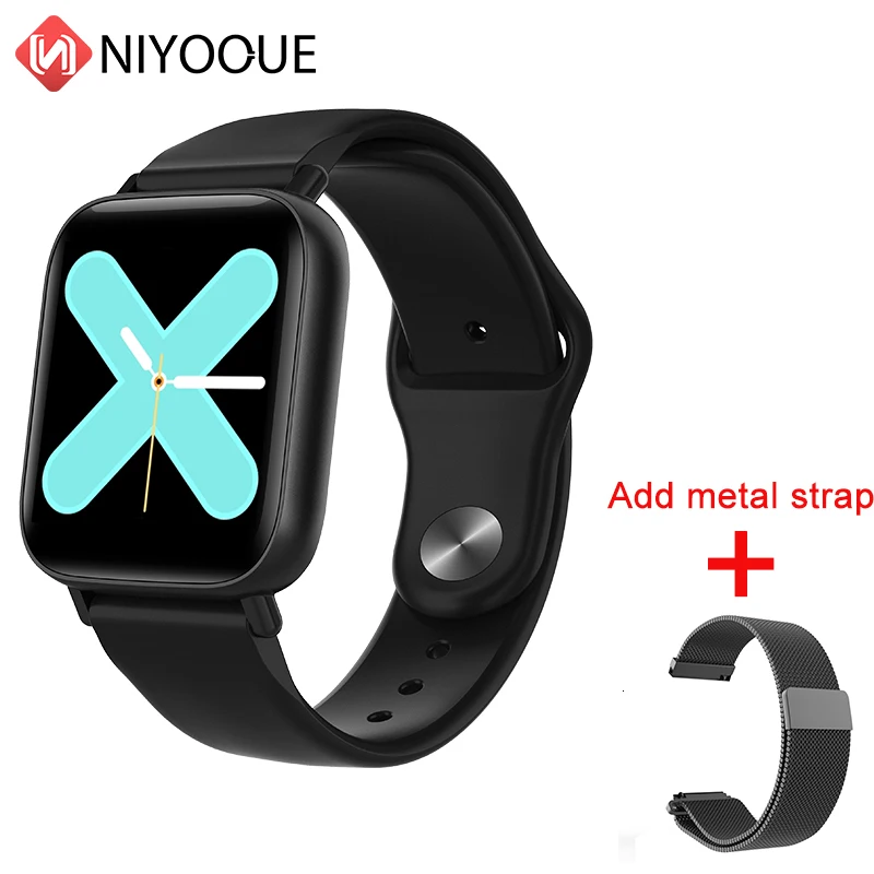 Add meatl strap Q10 Смарт-часы фитнес-трекер для измерения сердечного ритма ремешок для мужчин и женщин полный сенсорный экран сменный IP67 Водонепроницаемый Smartwatch - Цвет: Add meatl strap