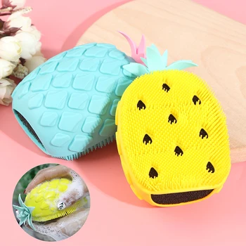 

1X Pineapple Bath Silicone brush Scrubbers Exfoliating SPA Blackhead Facial Clean Brush