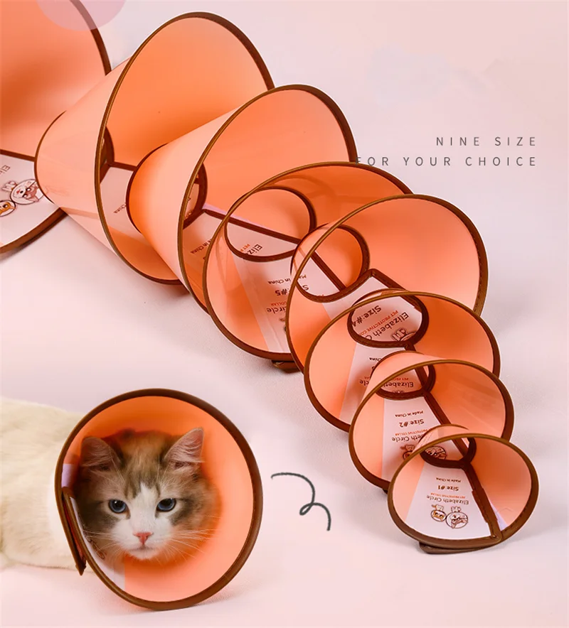 

High Quality Pet Elizabeth Circle Guard Collar Ring Cat Dog Anti-Bite Beauty Protective Shield Wound Cover Dog Cat Neck Collar
