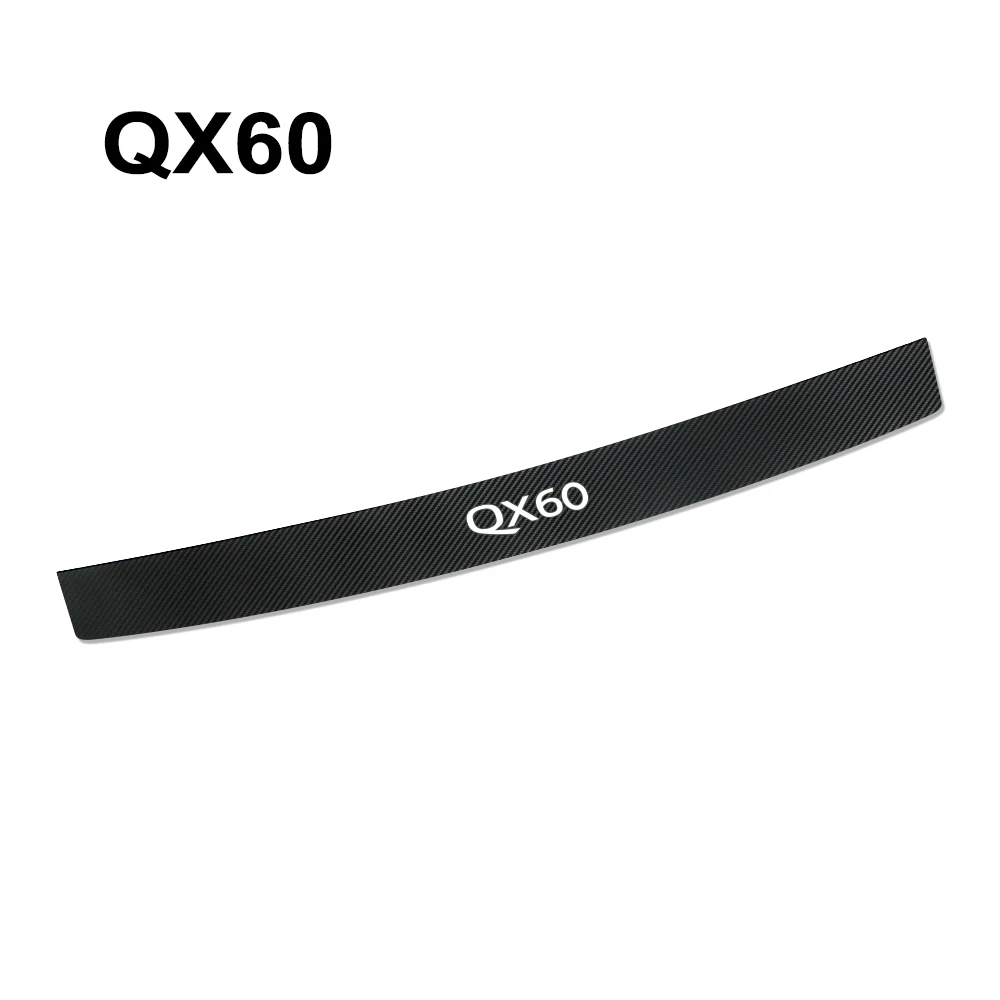 For QX60 Авто багажник из углеродного волокна протектор автомобиля задний бампер наклейки для Infiniti Q50 Q30 Q60 Q70 IPL QX50 QX30 QX60 QX70 QX80 аксессуары - Название цвета: For QX60