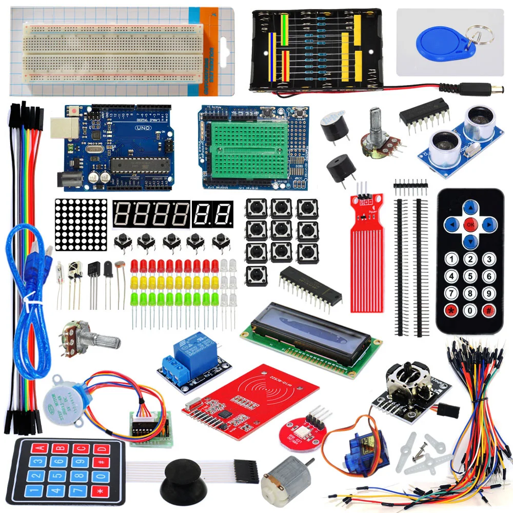 

UNO R3 Development Board Kit Containing Membrane Keypad