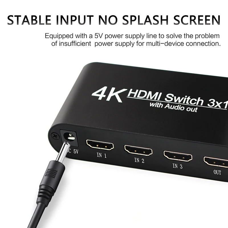 4K HDMI переключатель аудио сплиттер 3 в 1 выход экстрактор адаптер для xbox 360 PS4 Smart Android HDTV