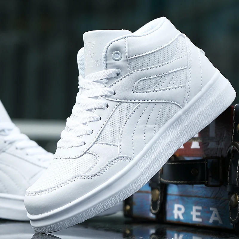 Baskets Hommes En Similicuir – Sneakers Plates Légères – Semelle Antidérapante – Confortables Pour Marche, Sport Et Quotidien - 4