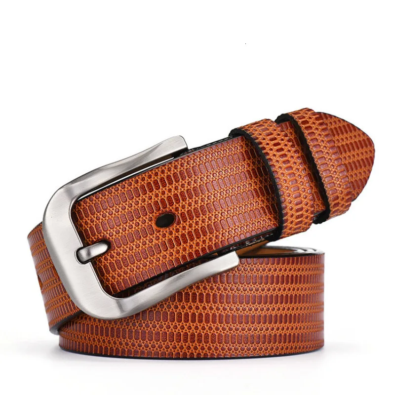 Belts For Men High Quality Cow Genuine Leather Designer Belt Male Fashion Classic Vintage Pin Buckle Strap For Cowboy Jeans