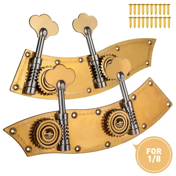 

2pcs Double Bass Dual Tuning Pegs Tuner Machine Heads Left and Right for 1/2 1/4 Double Bass