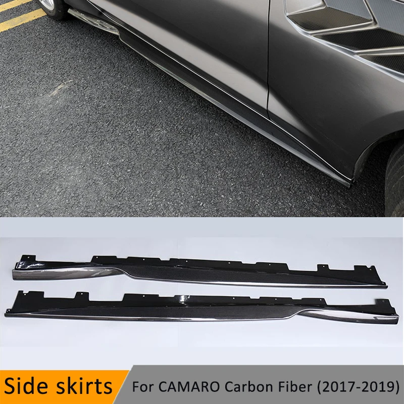 値引き セール 車のサイドバンパー用のカーボンファイバーボディキットサイドスカート 車のデッキ用の滑り止めスカート カマロクーペ2ドア16 19 送料無料数量限定 Officenterchile Com