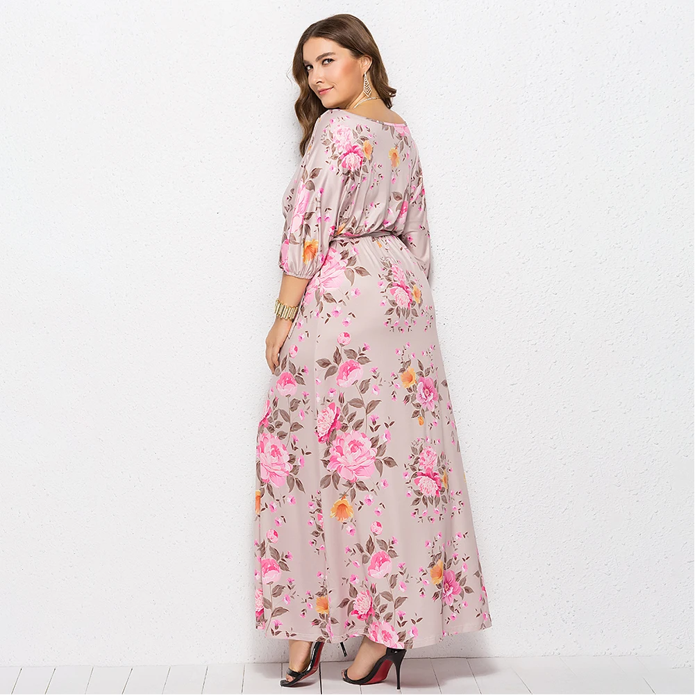 Seluxu осень Новое Женское платье большого размера vestidos цифровая печать платье посылка сексуальное платье большого размера женское платье