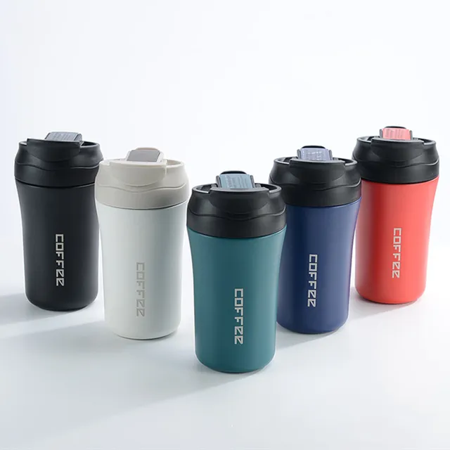 580ml Stainless Steel Thermos Mug With Straw&Brush Vacuum Flask