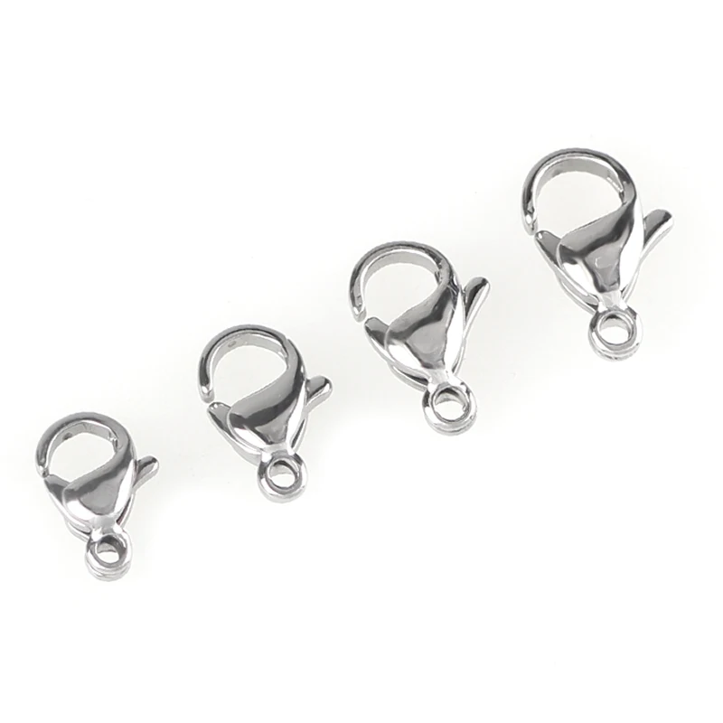 K Stainless Steel Silver Earring Clip Hooks Clasp Jewelry Making Dangle Charms 