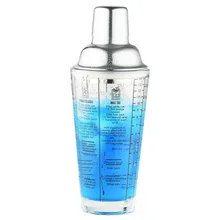 4 шт./компл. стеклянная прозрачная шкала шейкер для коктейлей весы из нержавеющей стали Коктейльная формула с регулировкой вина инструмент для коктейлей