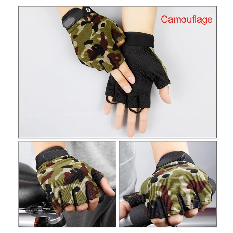 

1 Pair Half Finger Breathable Gloves Driving Cycling Lightweight Anti-slip Fingerless Gloves FDX99