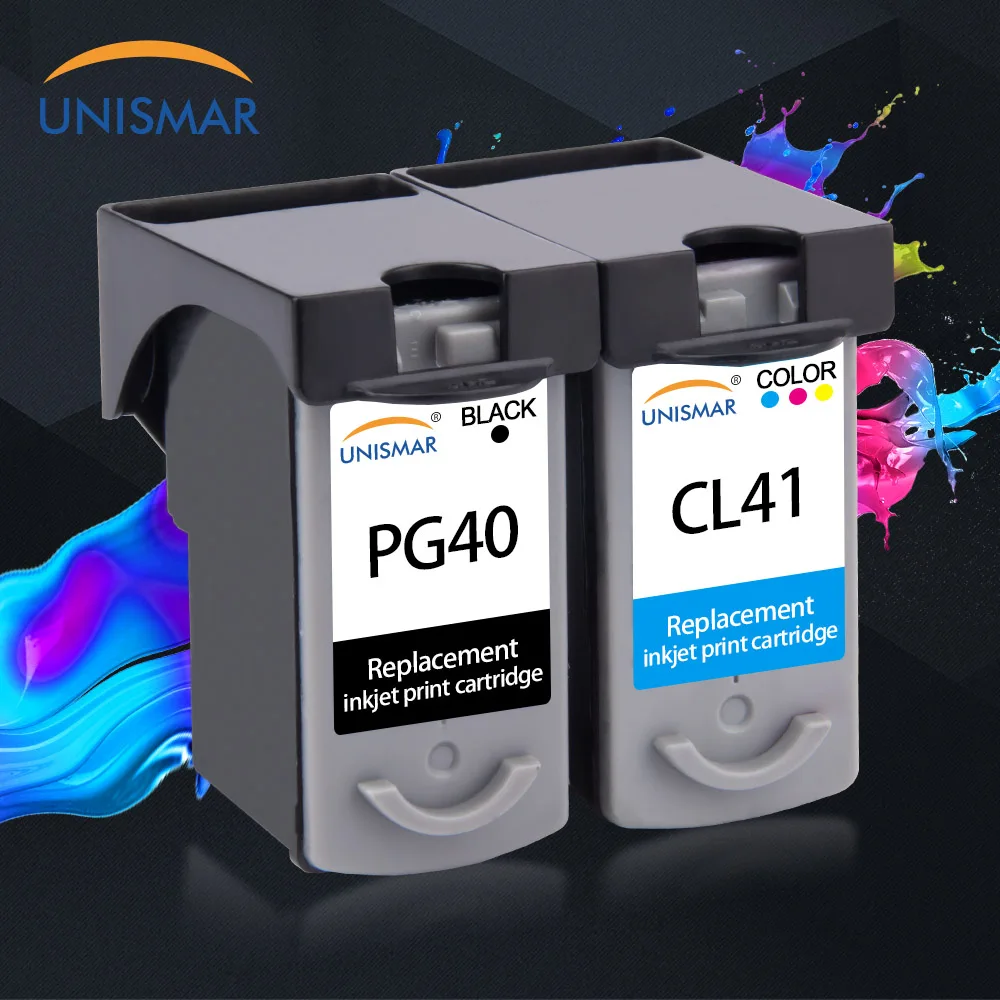 Unismar CL41 PG40 чернильный картридж для Canon PG 40 CL 41 PG-40 Pixma iP1200 iP1800 iP1900 iP1600 MX300 MX310 MP160 MP140 принтеры