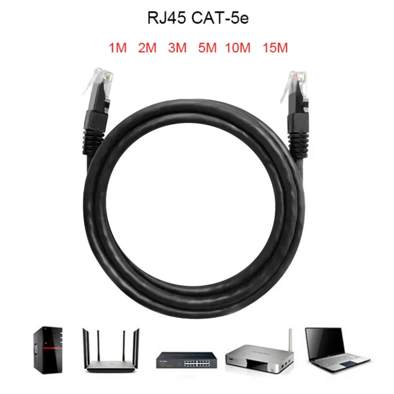 CAT5 RJ45 Ethernet LAN Network Patch Lead Cable Flexible Extension Cord LOT A