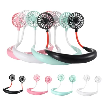 

Fast Shipping 2020 USB Mini Fan Neck Fan Rechargeable Small Portable Sports Fan light Usb Desk Hand Air Conditioner cooler