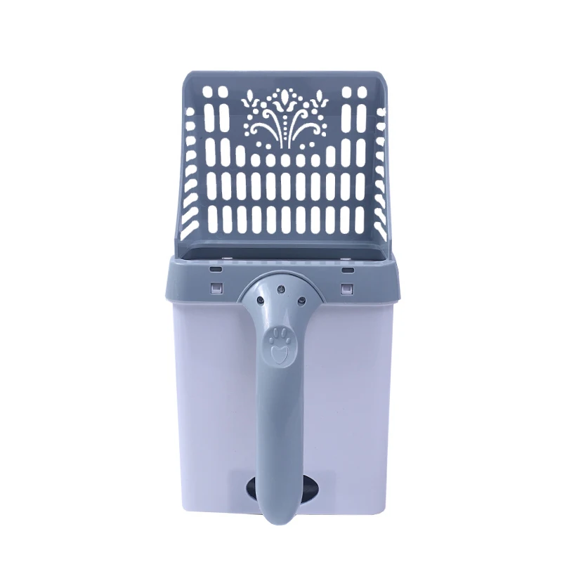 Cat Litter Scoop Waste Sifter Pet Sand Shovel Cleaning Tool Set Plastic Cat Litter Scoop Set Pet Care Sand Waste Scooper Shovel - Цвет: Gray