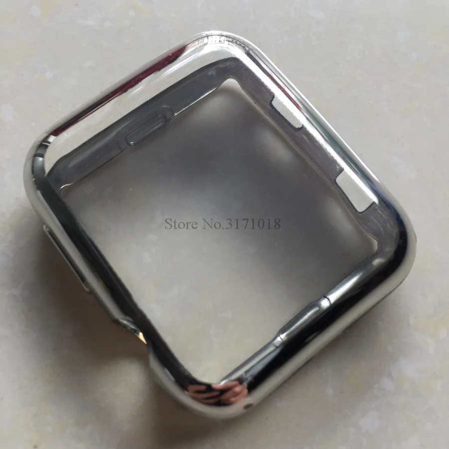 Аксессуары для часов, чехол для Apple Watch Series 5 4 3 2 1, мягкие, тонкие, из термополиуретана, защитная крышка для экрана 38 мм 42 мм 40 мм 44 мм, полная защита - Цвет: SILVER
