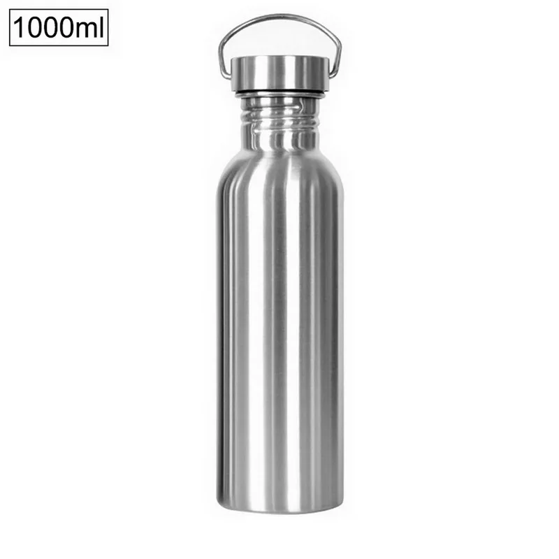1000ml Hoomall Изолированная чашка из нержавеющей стали, однослойная спортивная чашка для воды с большим горлом, Термокружка для езды на велосипеде, кемпинга, портативная Вакуумная чашка - Цвет: 1000ml