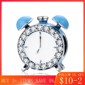 

CodeMonkey Authentic 100% 925 Sterling Silver Happy Time Clock Hour Bell Charm Beads fit Bracelet Necklaces Jewelry Making C659
