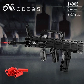 

Can Fire Bullets MOC Technic The QBZ 95 Automatic Rifle Weapon Compatible Lepining Building Blocks Bricks DIY Kids Toys Gifts