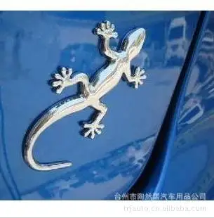 Наклейка на бампер Gecko s 3D крутая трехмерная Наклейка s амулет, приносящий удачу Гекко чистый металл не выцветает стикер на украшение автомобиля